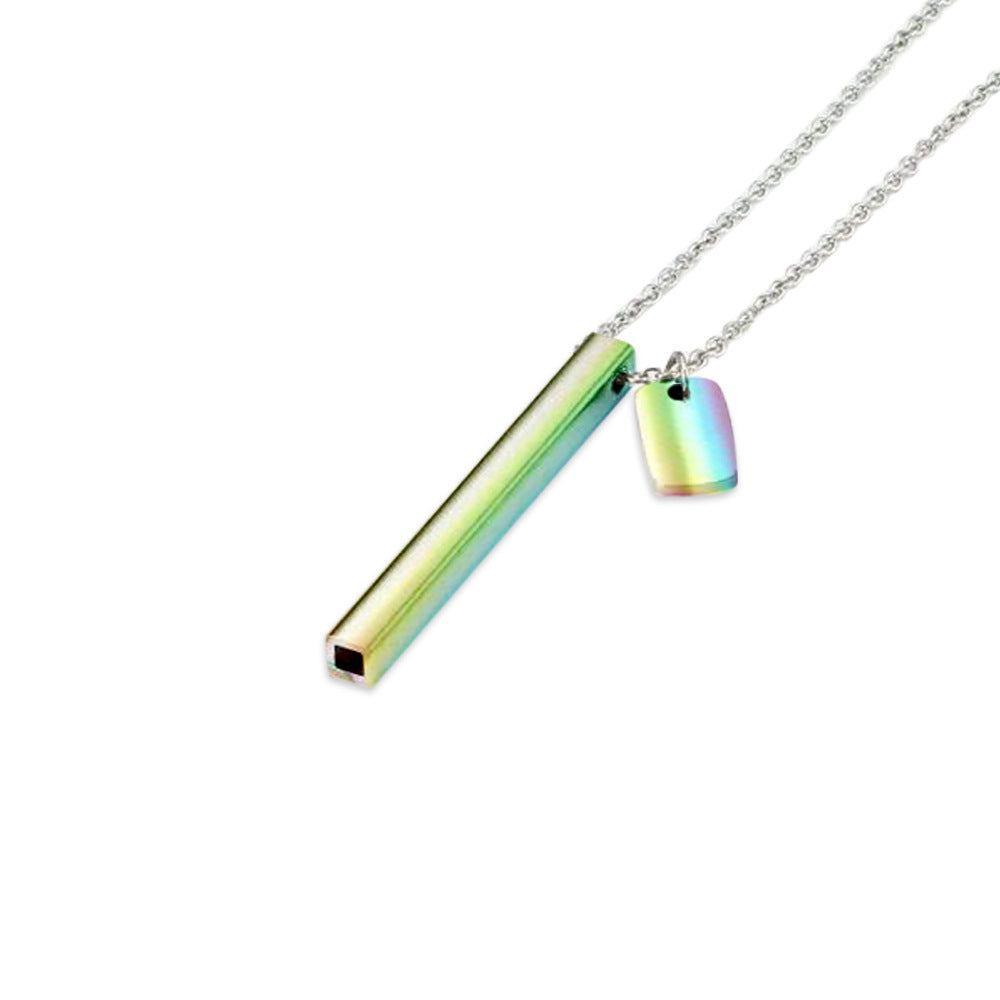 Breathing Whistle Necklace - Square Tube Yoga Meditation Mindfulness Tool