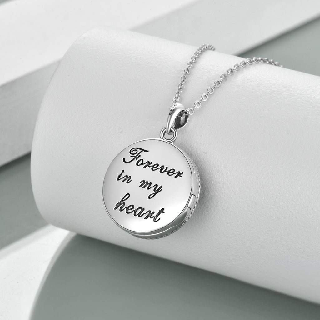 Tree of Life Locket Necklace - Sterling Silver Celtic Abalone Shell Pendant