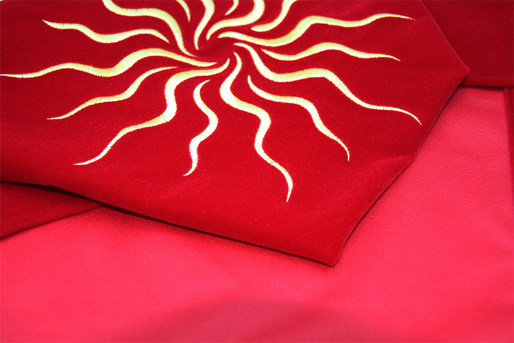 Sun Tarot Tablecloth - Luxe Velvet Embroidered Altar Cloth 80cm