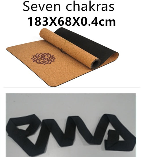 Natural Cork Yoga Mat - Eco-Friendly Non-Slip Exercise Mat 183x68cm