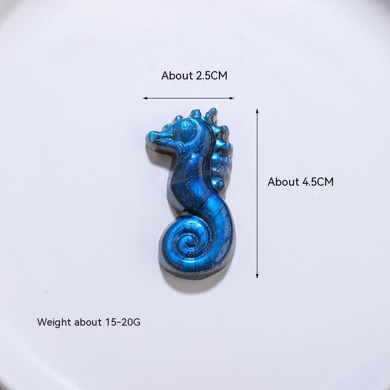 Blue Light Moonstone Specimen - Natural Labradorite Crystal Carving