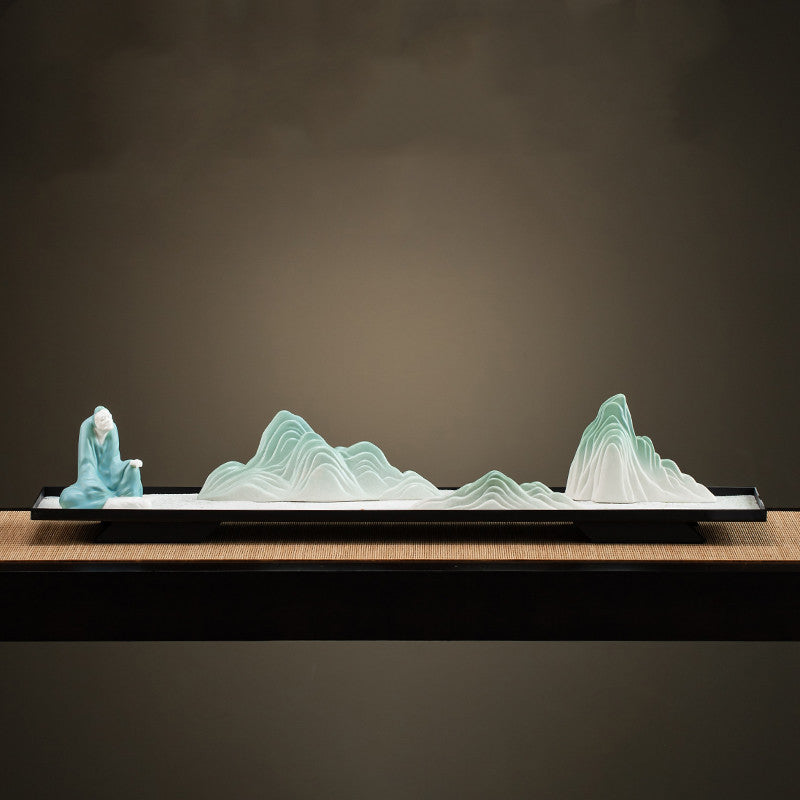 Ceramic Rockery Fountain - Zen Water Feature for Living Room