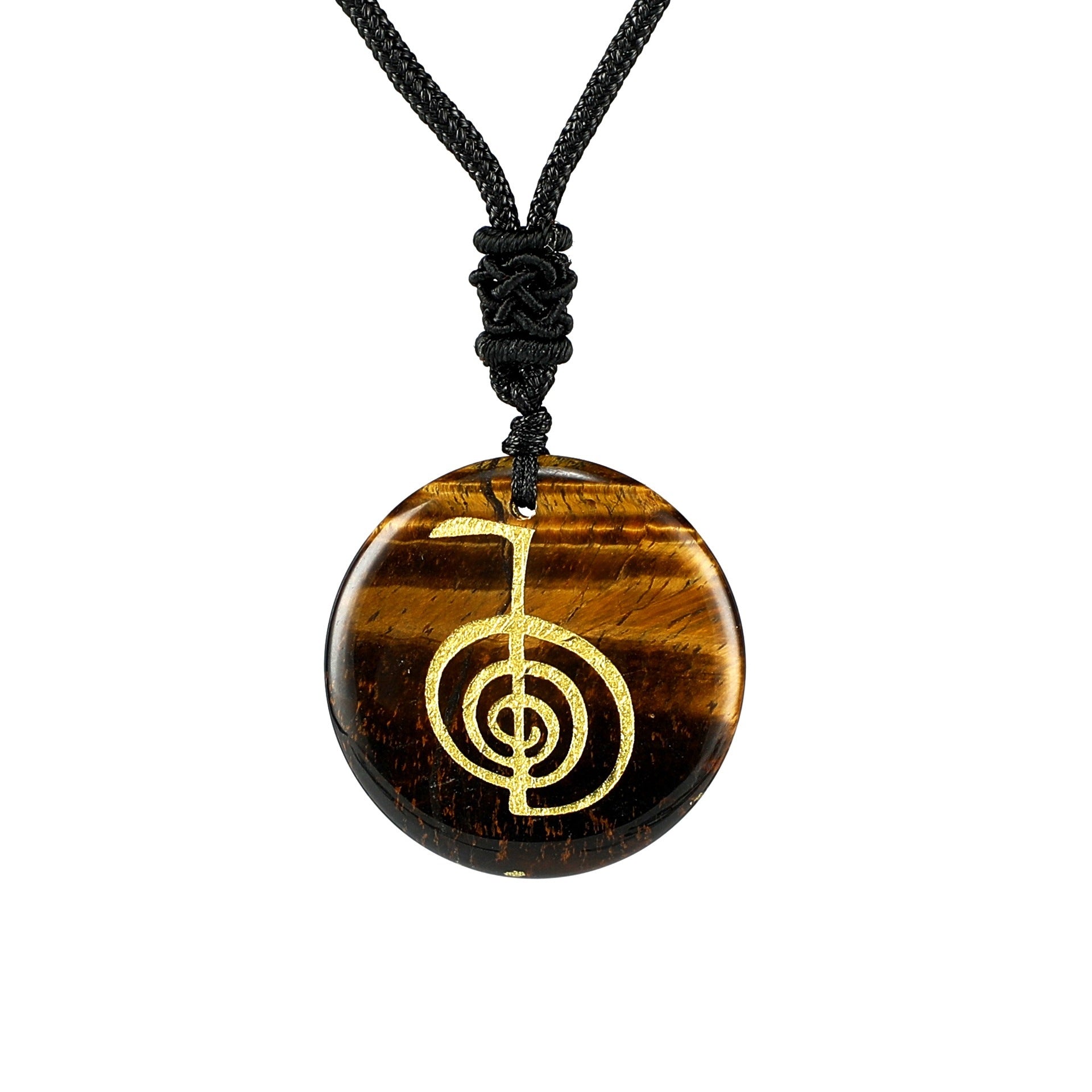 Natural Crystal Agate Spiral Pendant Necklace - Carved Aura Stone Jewelry