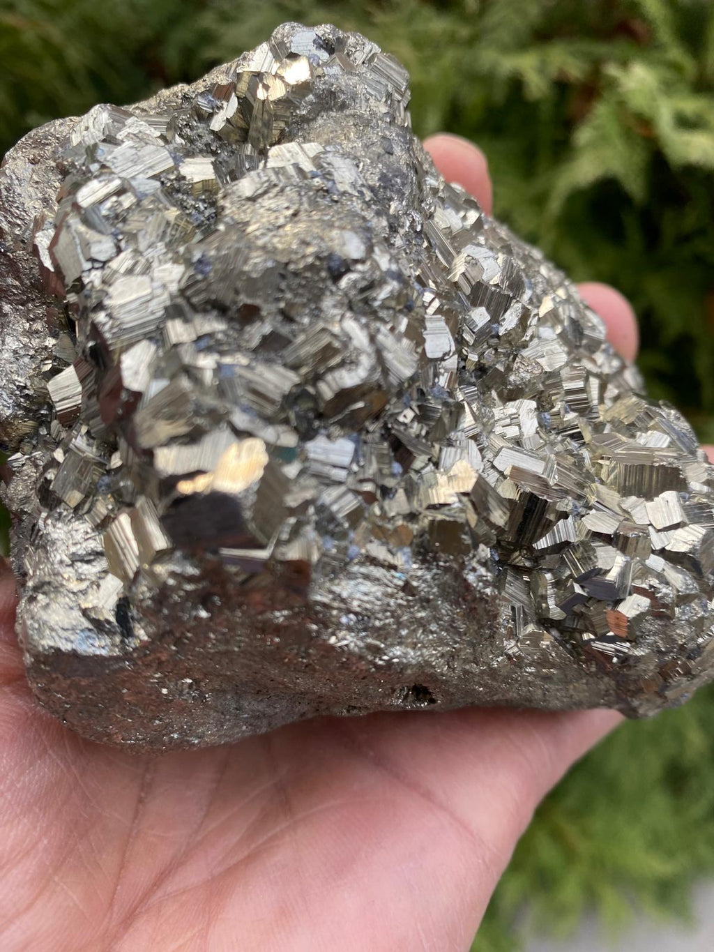 ✨ Natural Pyrite Cluster - Fool's Gold Crystal Specimen for Abundance 💰