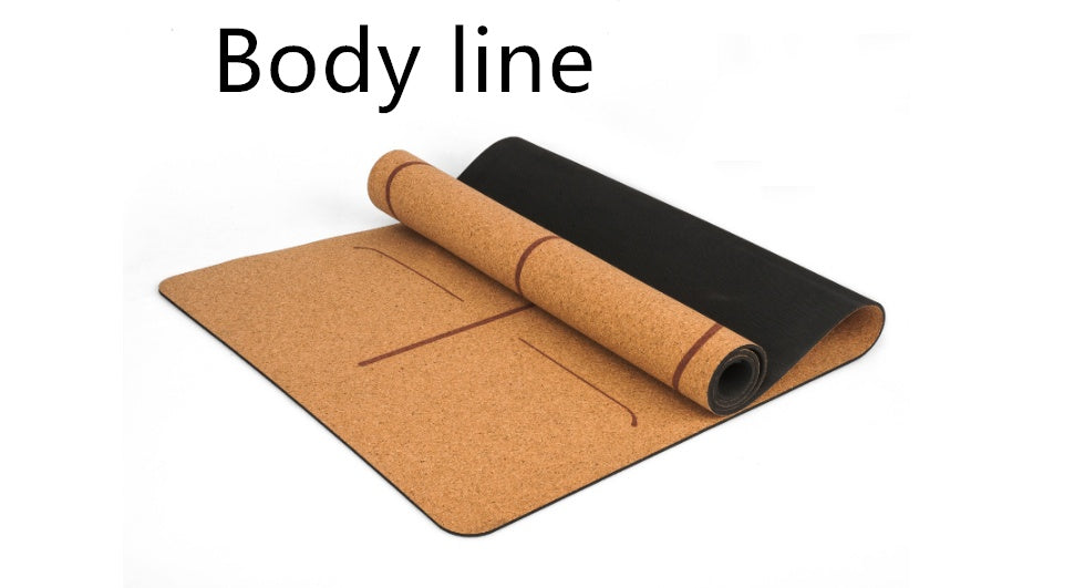 Natural Cork Yoga Mat - Eco-Friendly Non-Slip Exercise Mat 183x68cm
