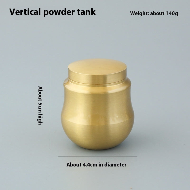 Pure Copper Incense Jar - Brass Powder Bottle Mini Container