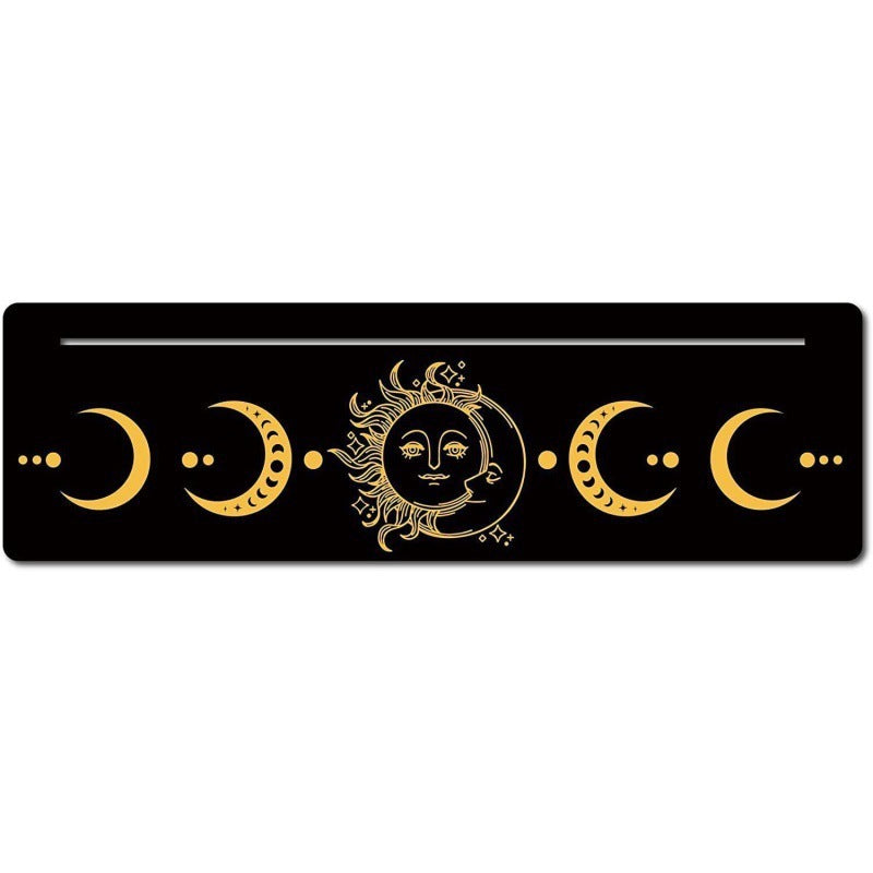 Crescent Moon Wooden Tarot Card Stand - Display Holder & Bracket