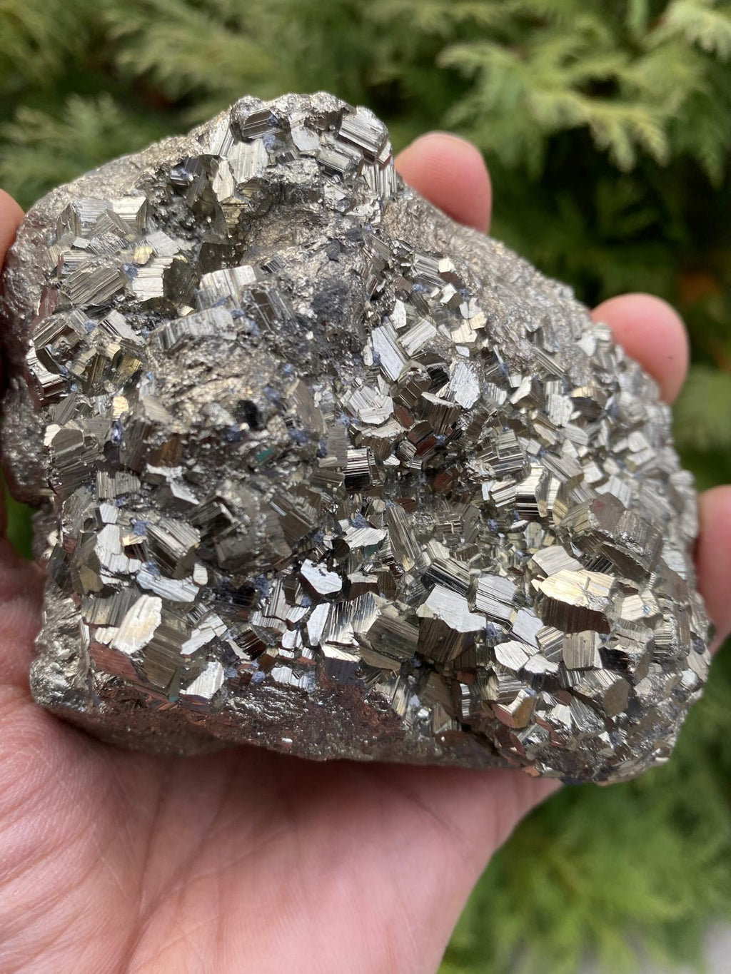 ✨ Natural Pyrite Cluster - Fool's Gold Crystal Specimen for Abundance 💰
