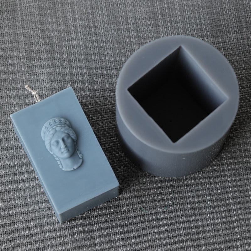 🏛️ Vintage Athens Goddess Head Candle Mold - Greek Mythology Silicone Stencil ✨