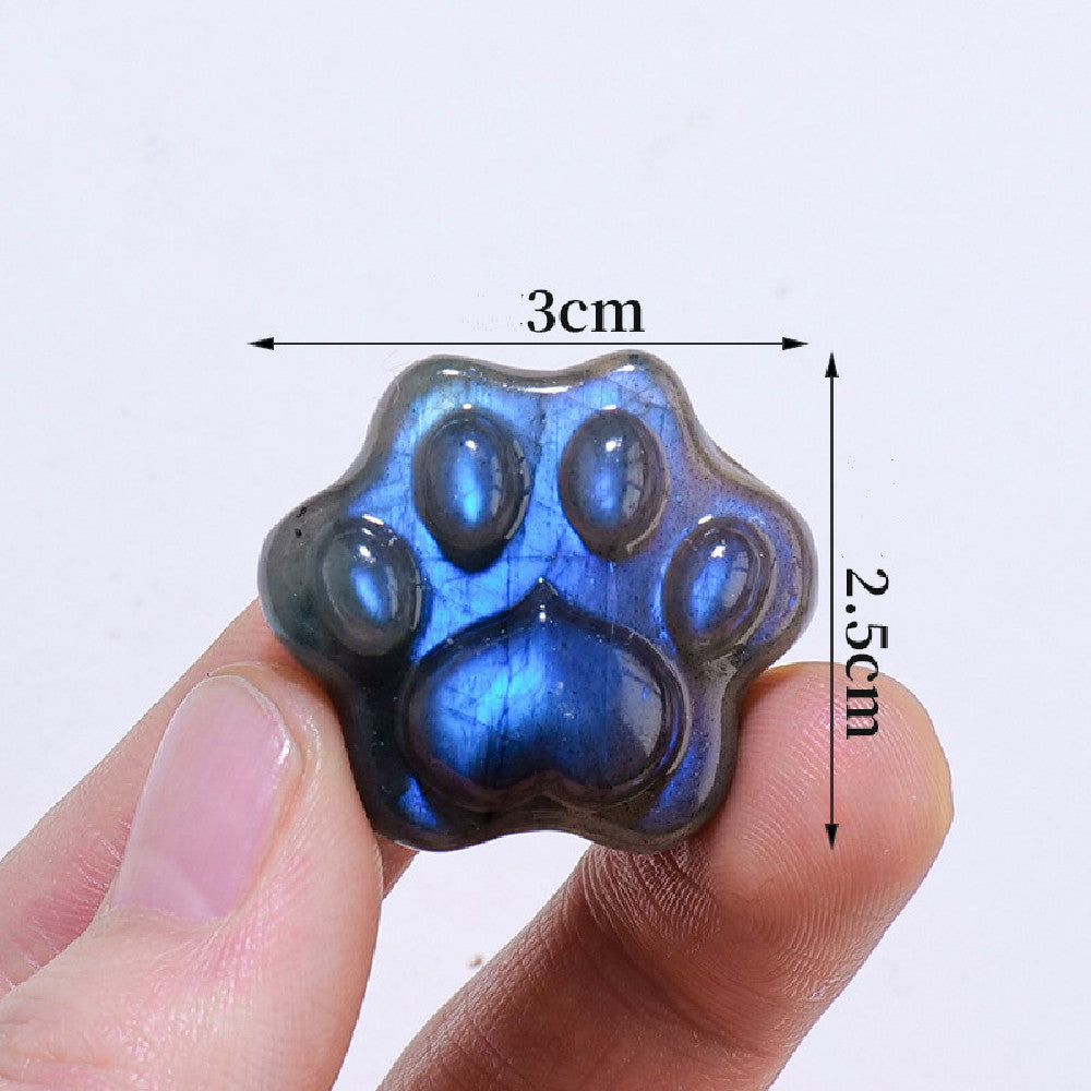 Blue Light Moonstone Specimen - Natural Labradorite Crystal Carving