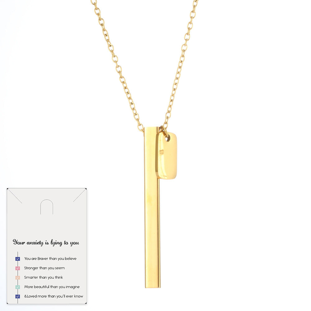 Breathing Whistle Necklace - Square Tube Yoga Meditation Mindfulness Tool