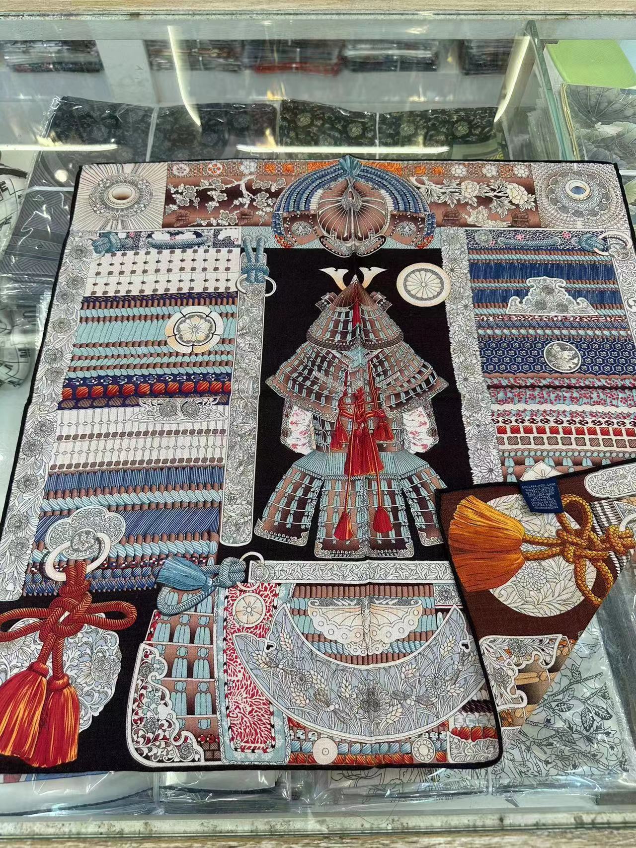 Silk Wool Scarf - Botanical Sketch Garden Print Luxury Wrap