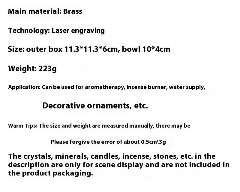 Pentagram Copper Singing Bowl - Metal Meditation Sound Bowl 243g