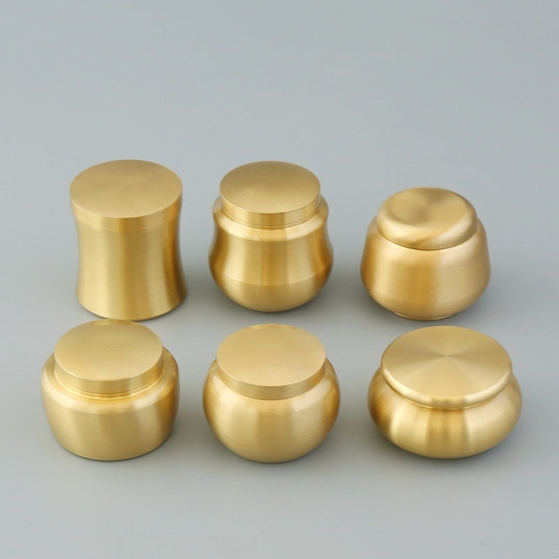Pure Copper Incense Jar - Brass Powder Bottle Mini Container