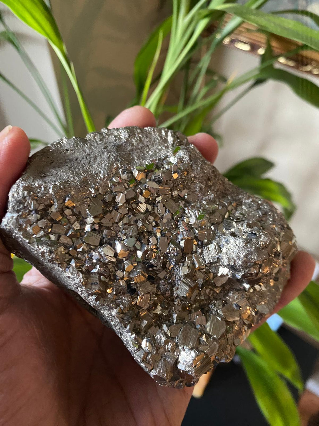 ✨ Natural Pyrite Cluster - Fool's Gold Crystal Specimen for Abundance 💰