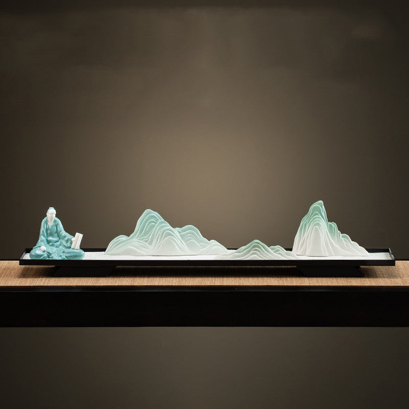 Ceramic Rockery Fountain - Zen Water Feature for Living Room