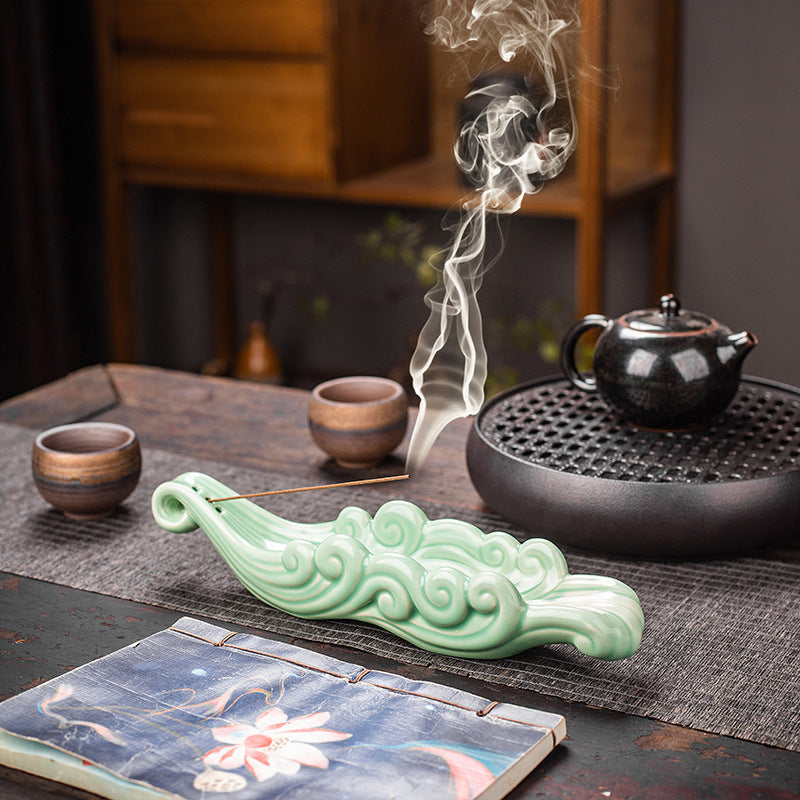 Zen Incense Burner - Retro Ceramic Backflow Incense Holder