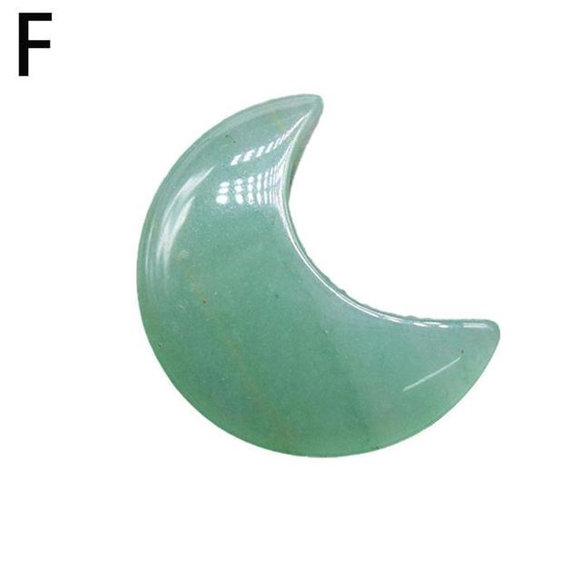 Moon Crystal Carving 30mm - Agate Jade Celestial Jewelry Ornament