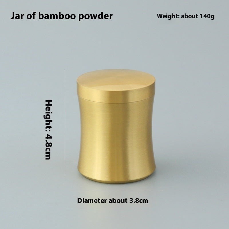 Pure Copper Incense Jar - Brass Powder Bottle Mini Container