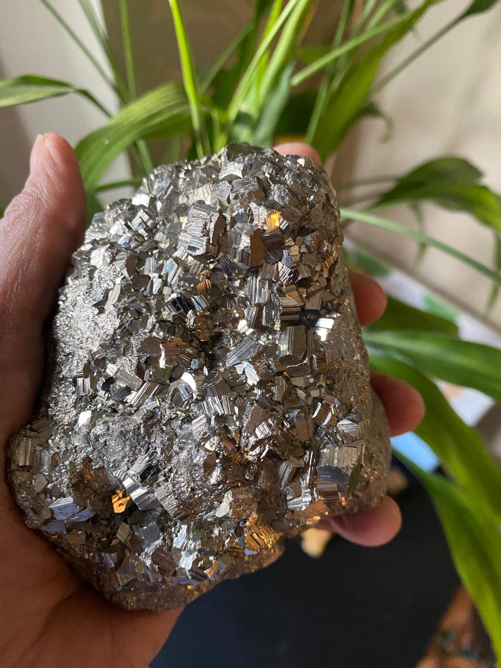 ✨ Natural Pyrite Cluster - Fool's Gold Crystal Specimen for Abundance 💰