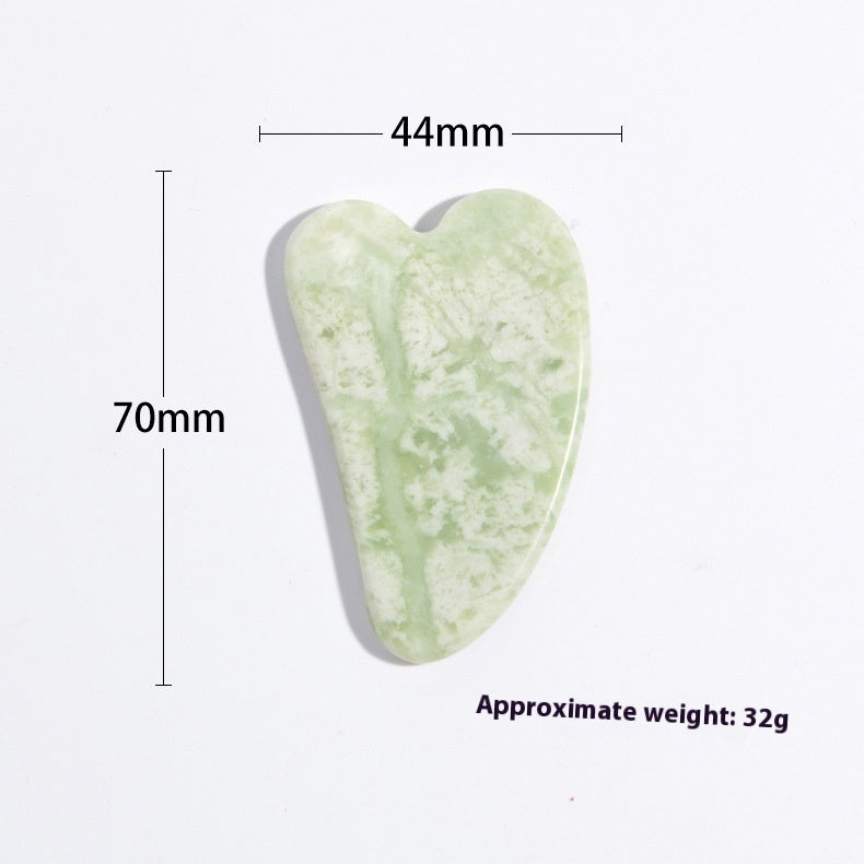 Jade Gua Sha Scraping Board Set - Natural Crystal Facial Massage Tool
