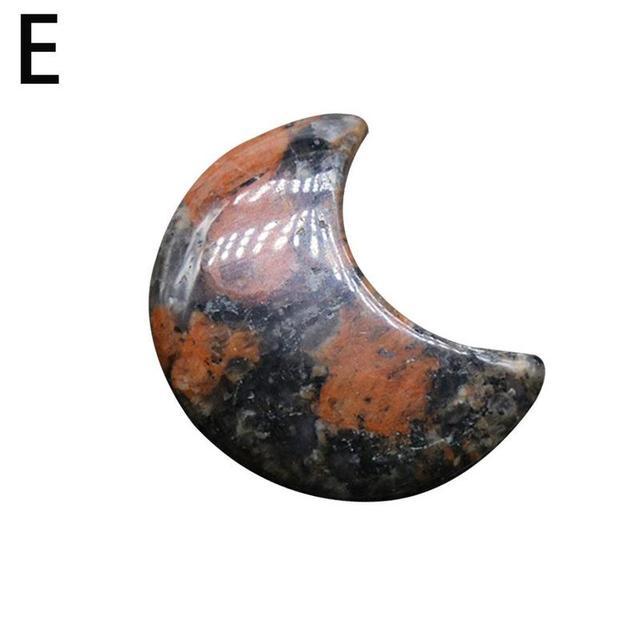 Moon Crystal Carving 30mm - Agate Jade Celestial Jewelry Ornament