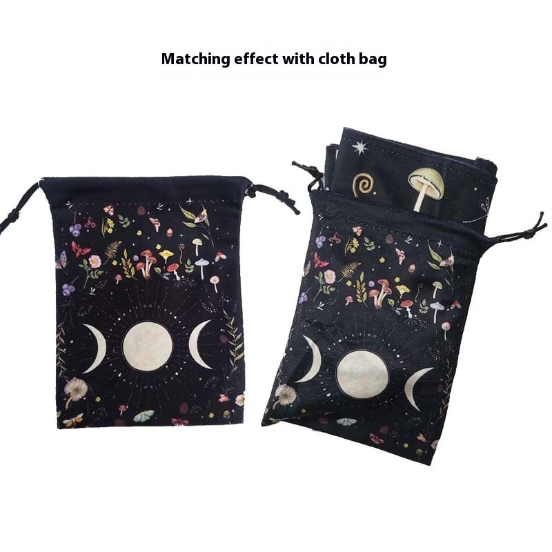 Triple Moon Velvet Tarot Tablecloth - Small Square Altar Cloth