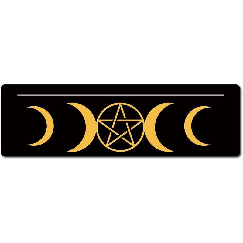 Crescent Moon Wooden Tarot Card Stand - Display Holder & Bracket