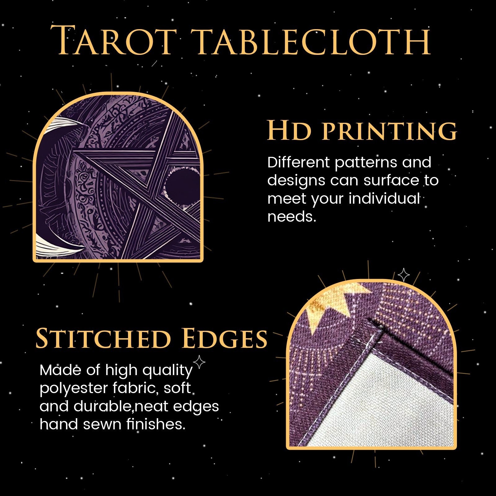 Tarot Tablecloth - Mystical Altar Cloth for Card Readings