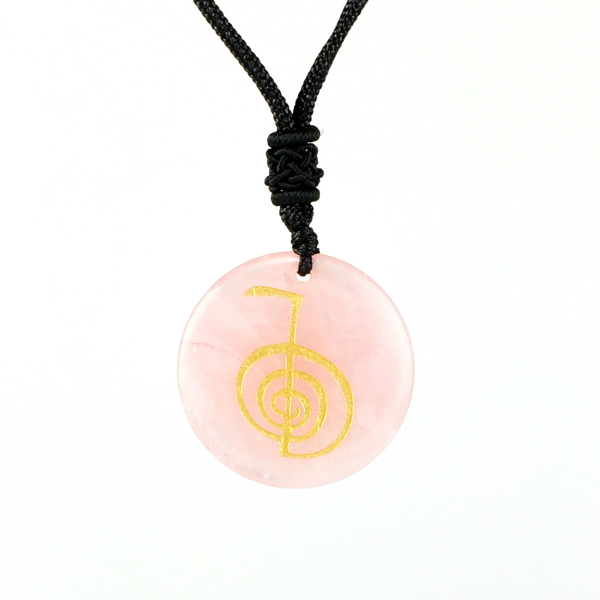 Natural Crystal Agate Spiral Pendant Necklace - Carved Aura Stone Jewelry