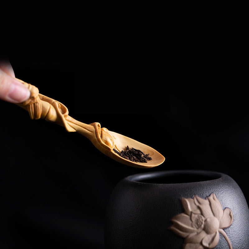 Boxwood Tea Spoon - Hand-Carved Chinese Zen Tea Ceremony Tool
