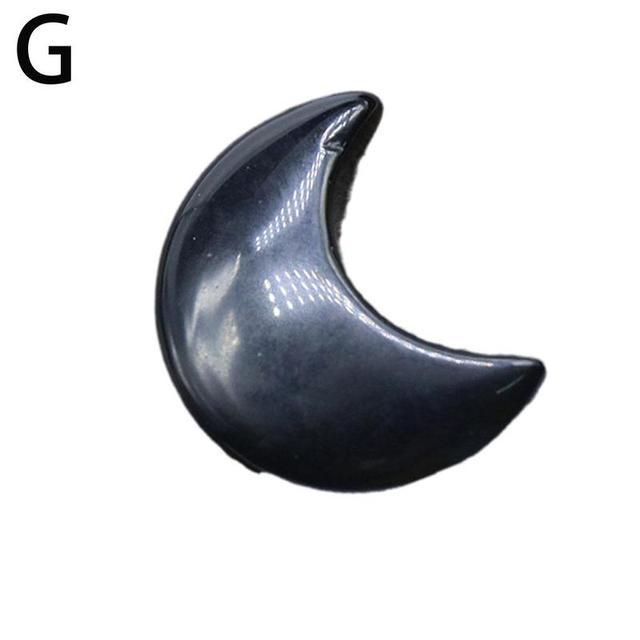 Moon Crystal Carving 30mm - Agate Jade Celestial Jewelry Ornament