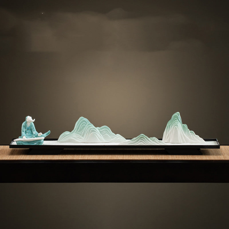 Ceramic Rockery Fountain - Zen Water Feature for Living Room