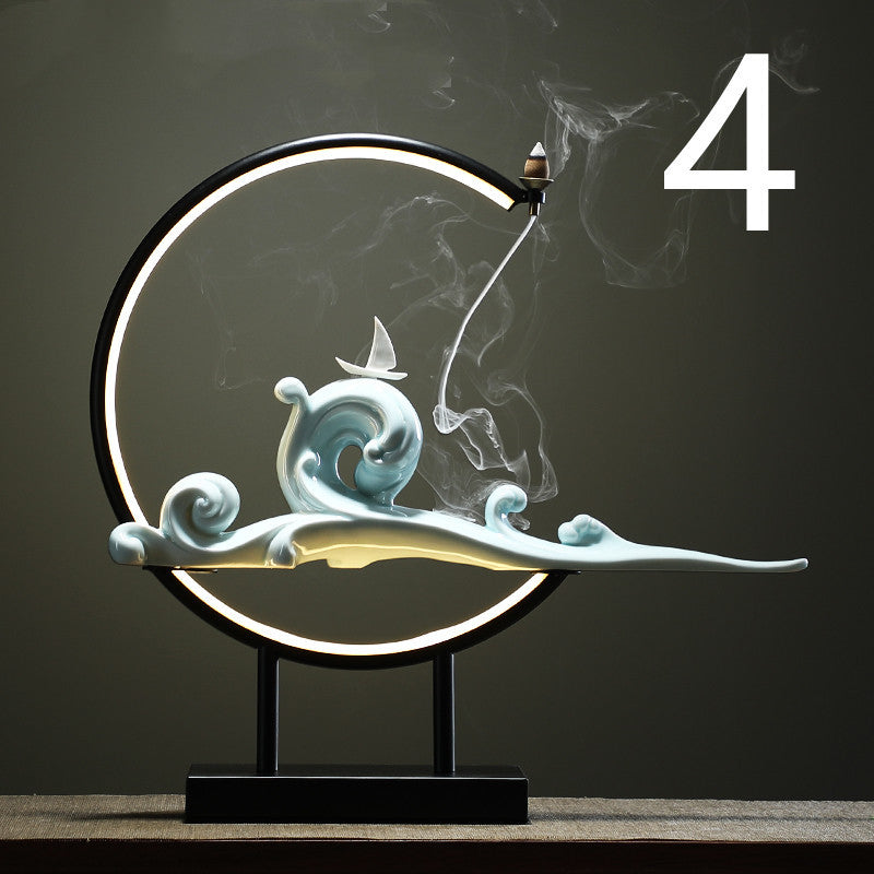 Zen Backflow Incense Burner - Hanging Waterfall Incense Holder