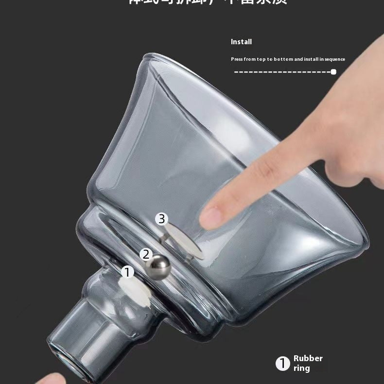 Lotus Automatic Tea Infuser - Glass Kung Fu Tea Set with Self-Brewing System