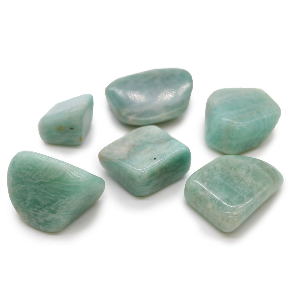 XL Amazonite Tumble Stone - Extra Large Polished Crystal for Truth & Calm