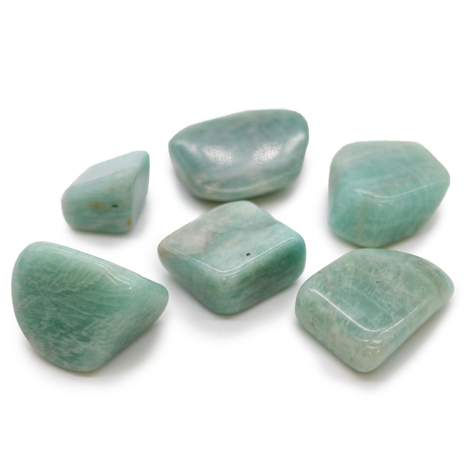 XL Amazonite Tumble Stone - Extra Large Polished Crystal for Truth & Calm