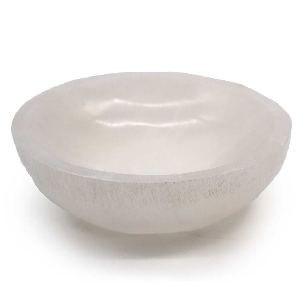 Selenite Round Bowl 15cm - Moroccan Crystal Charging Dish