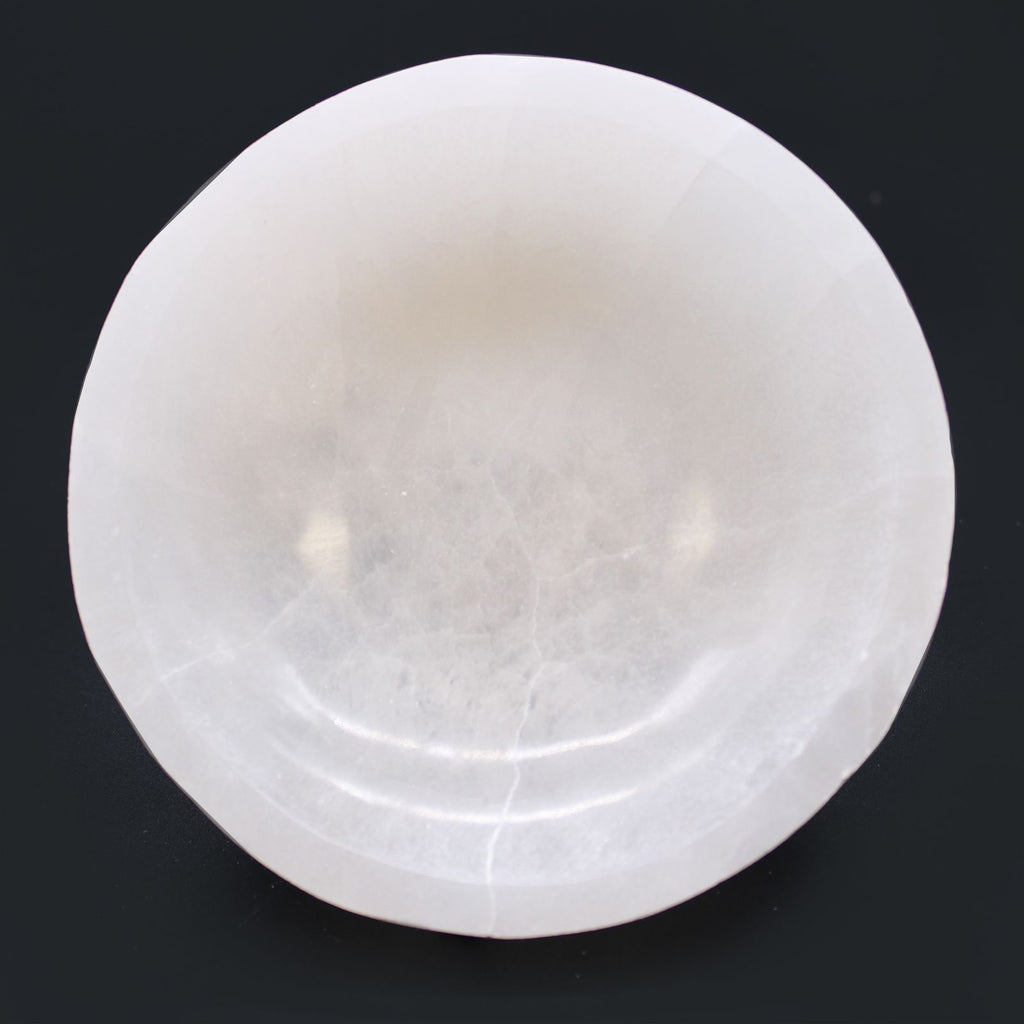 Selenite Round Bowl 15cm - Moroccan Crystal Charging Dish