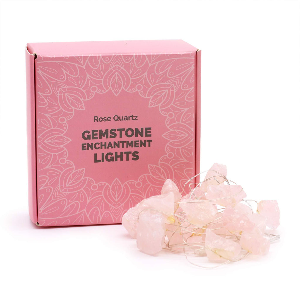 Rose Quartz Gemstone Lights - LED Crystal Enchantment Décor 150g