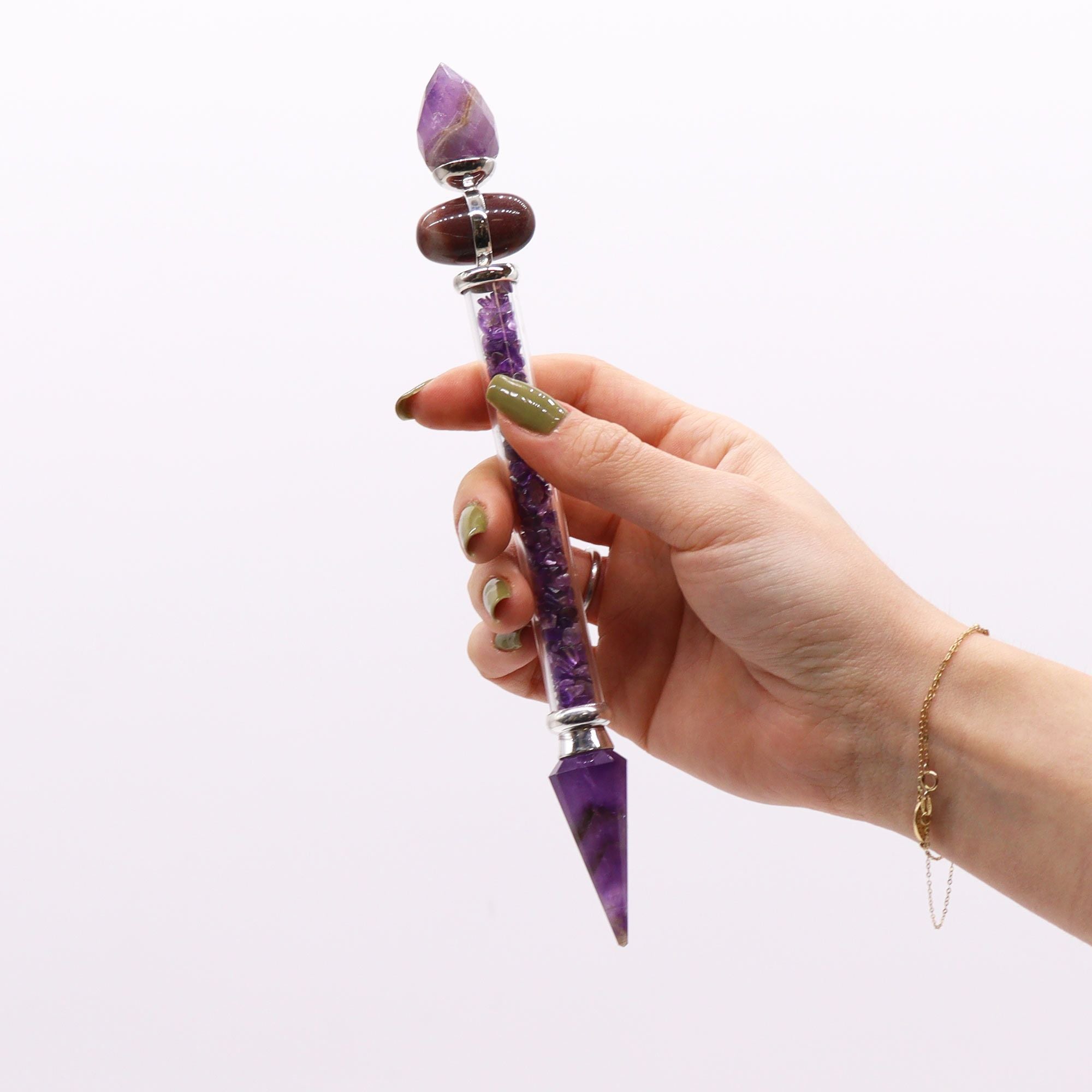 Amethyst Shiva Lingam Wand - Success Manifestation Crystal 65g