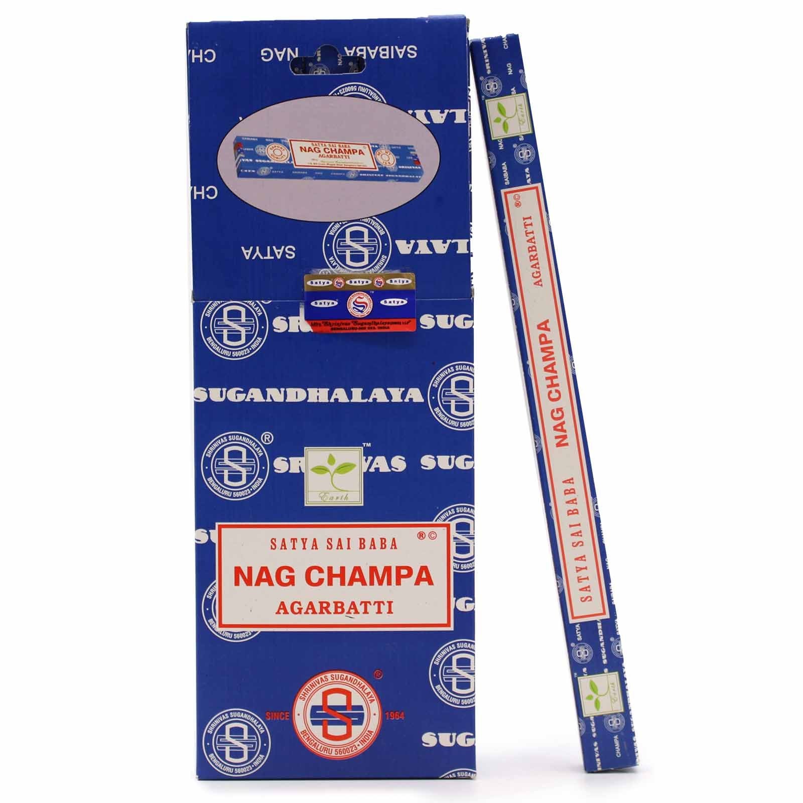 🌸 Satya Nag Champa Incense 10g - Original Authentic Blue Box Fragrance ✨