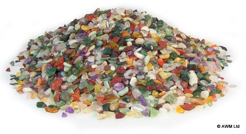Mixed Natural Gemstone Chips 5kg - Colorful Crystal Chips Bulk Pack
