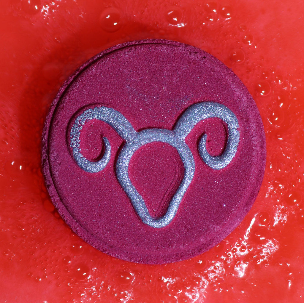 ♈ Aries Zodiac Bath Fizzers Set with Horoscope - Astrology Gift Pack ✨