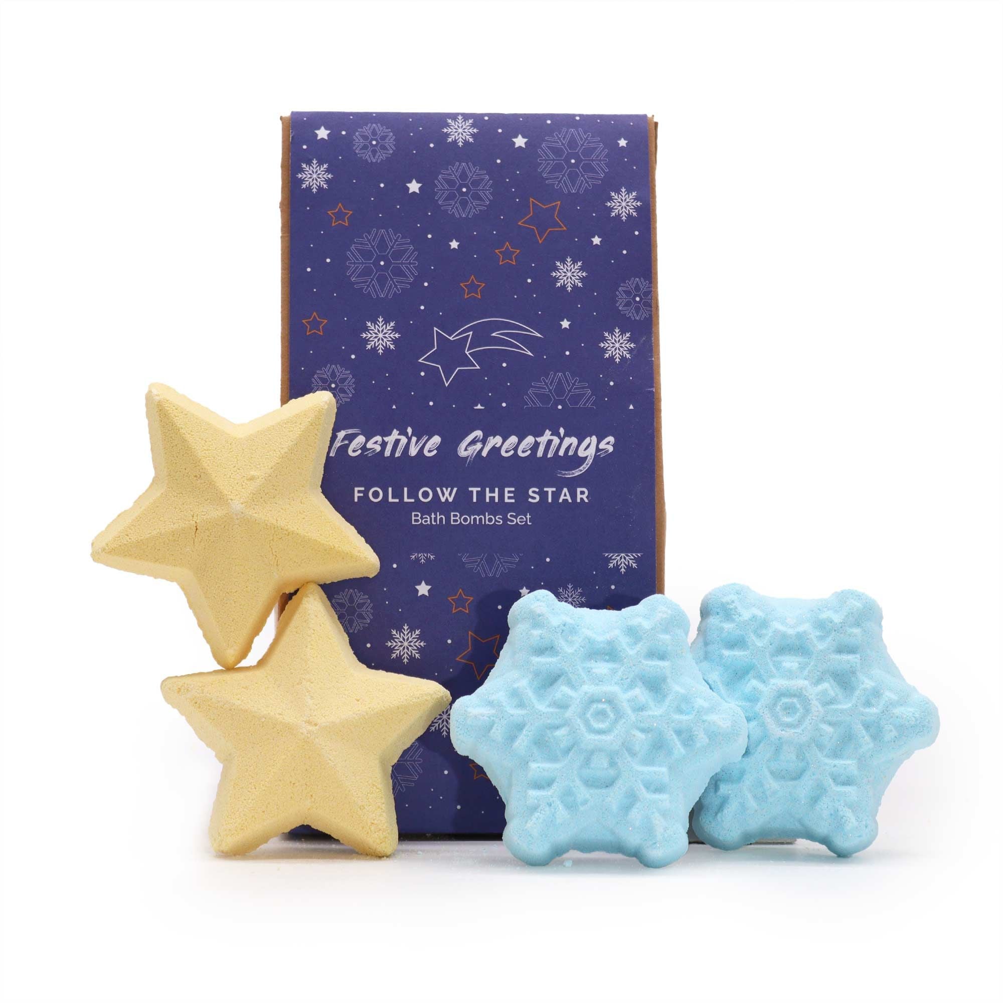 ⭐ Follow the Star Christmas Bath Bomb Gift Pack - 6 Festive Holiday Bombs 🎄