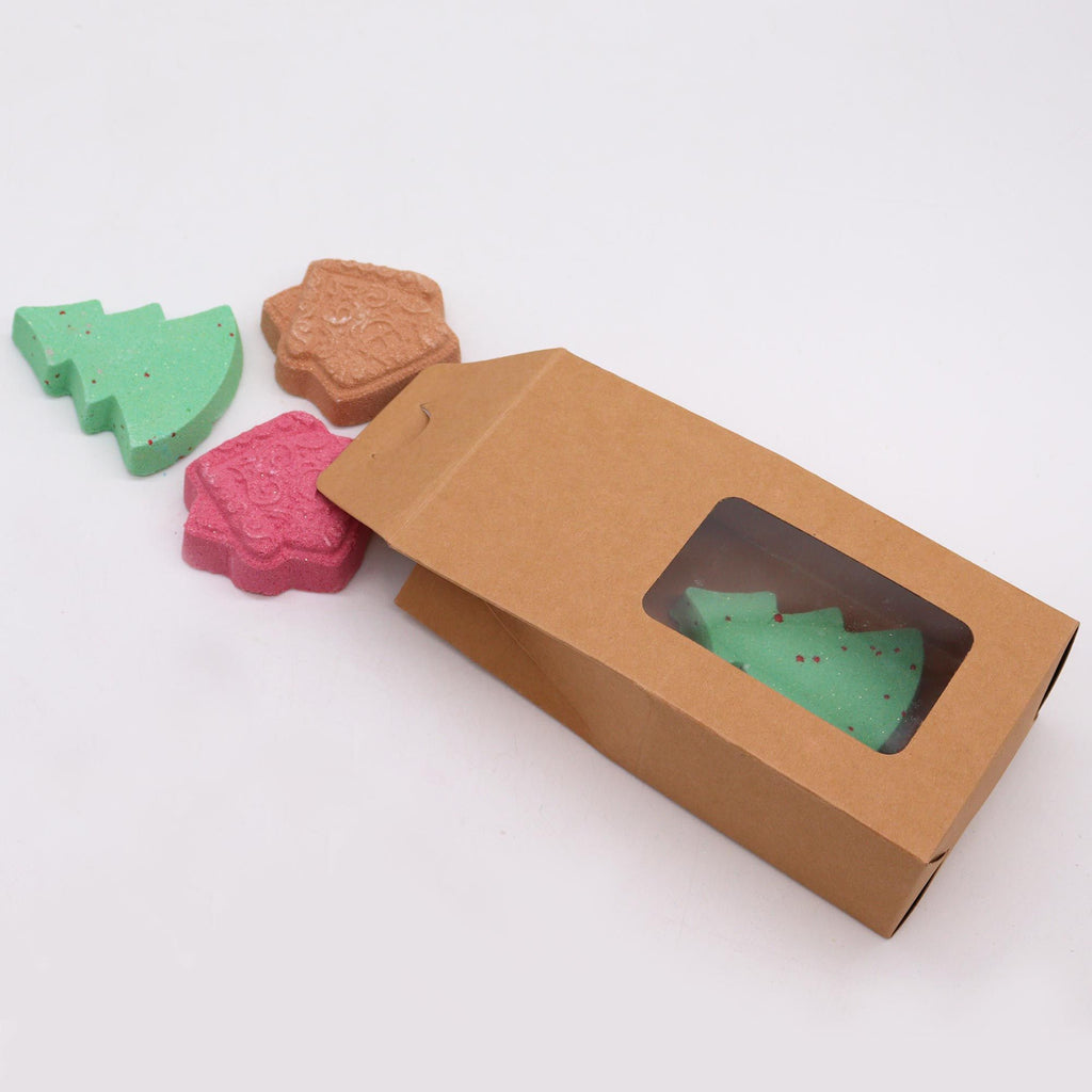 🎄 Gingerbread Town Christmas Bath Bomb Gift Pack - 6 Festive Holiday Bombs 🍪