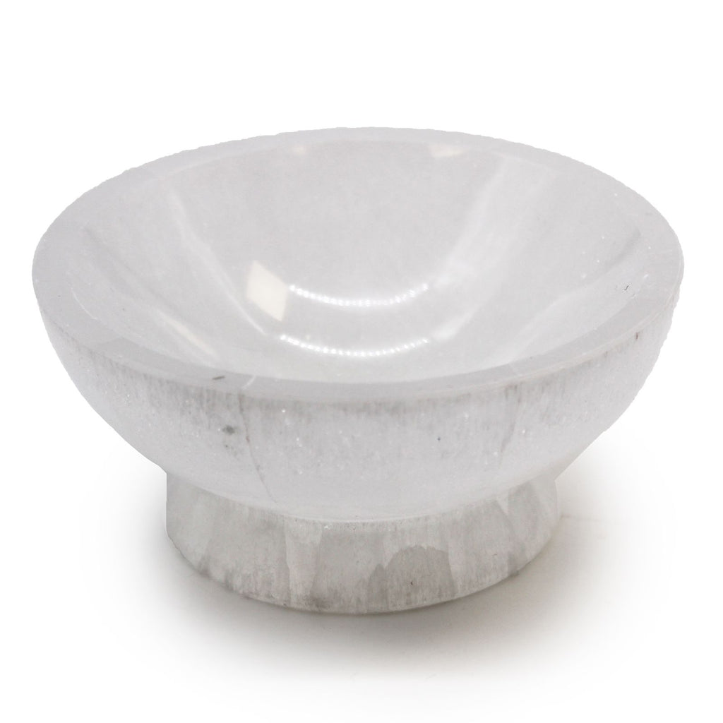 Selenite Ritual Bowl 10cm - Moroccan Crystal Offering Dish 330g