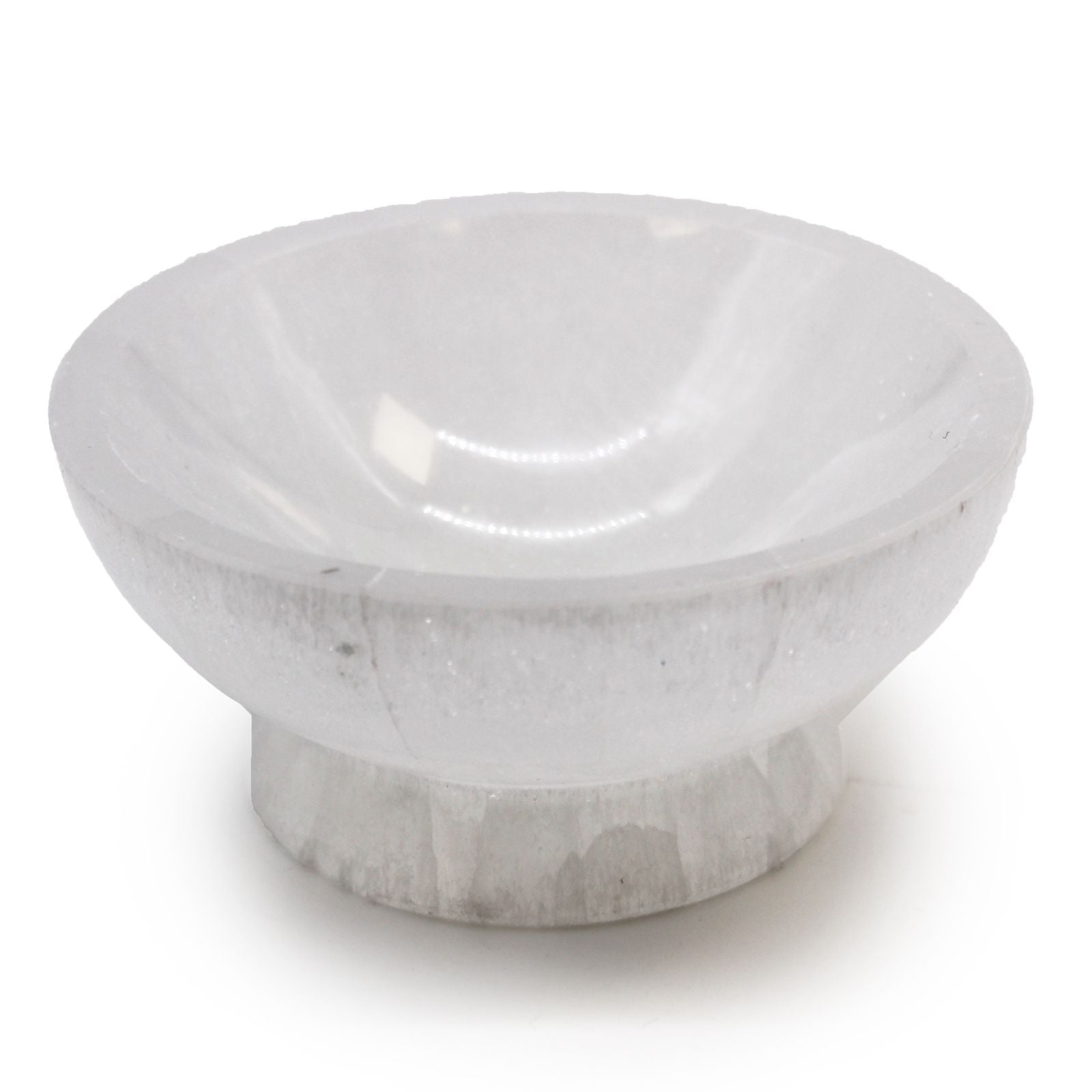 Selenite Ritual Bowl 10cm - Moroccan Crystal Offering Dish 330g