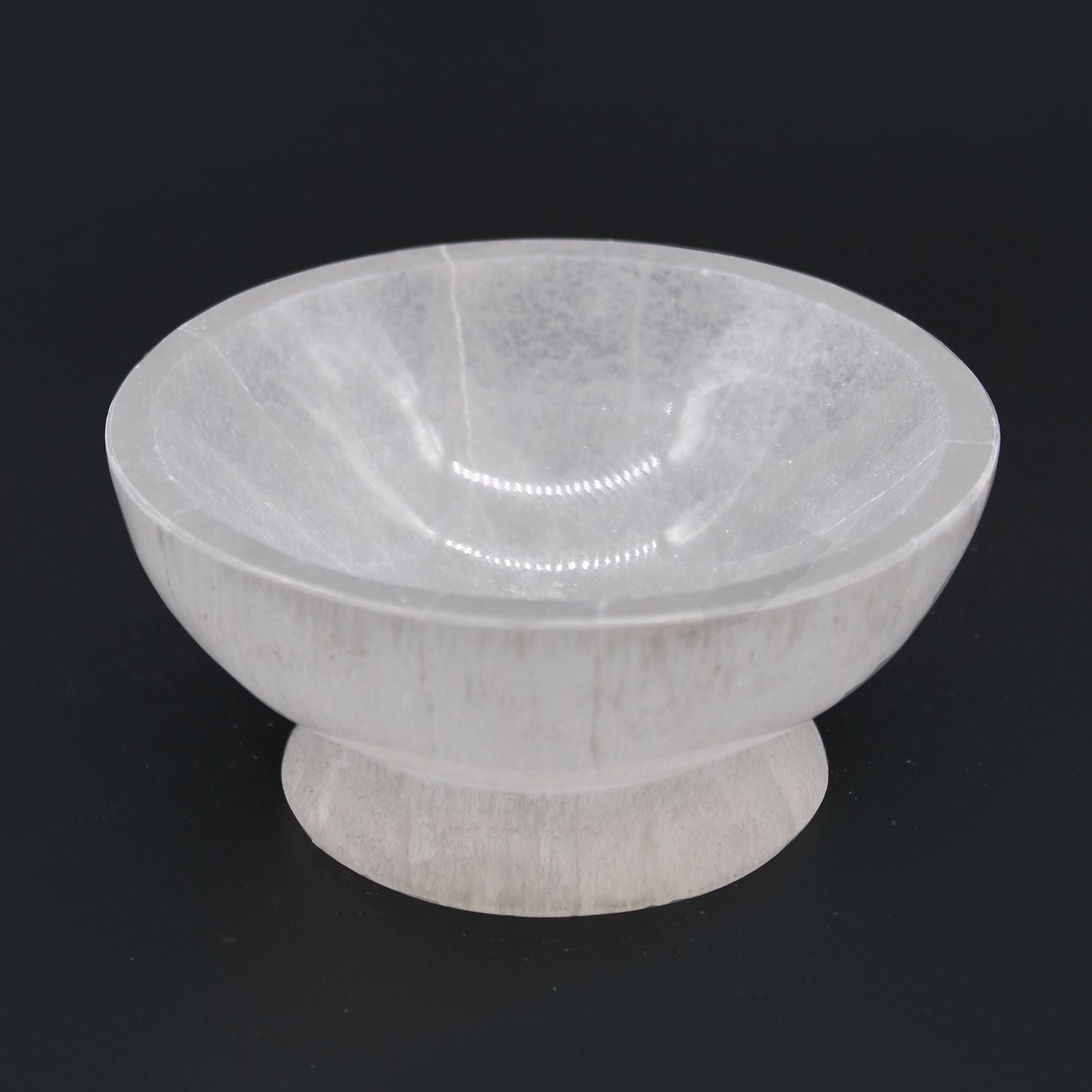 Selenite Ritual Bowl 10cm - Moroccan Crystal Offering Dish 330g