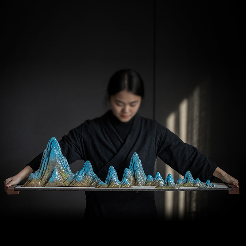 Zen Sand Garden - Ceramic Rockery Miniature Meditation Table